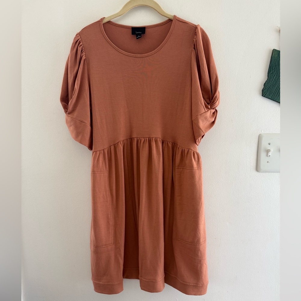 Lumiere Short Sleeve Babydoll Dress NWOT M